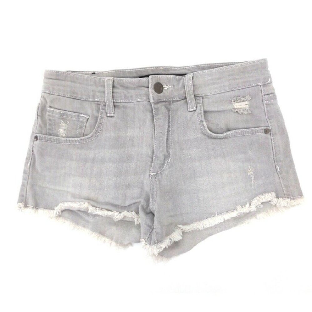 Joe's Jeans Light Gray Distressed Denim Shorts